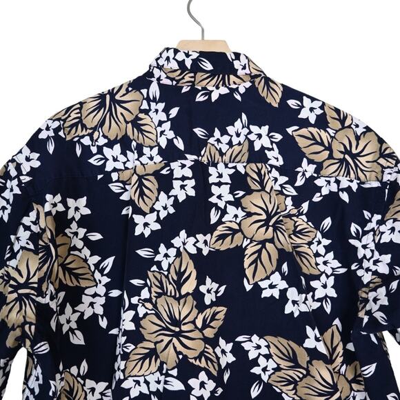 Pierre Cardin Mens XL Tropical Hawaiian Print Button Down Shirt - Picture 4 of 8